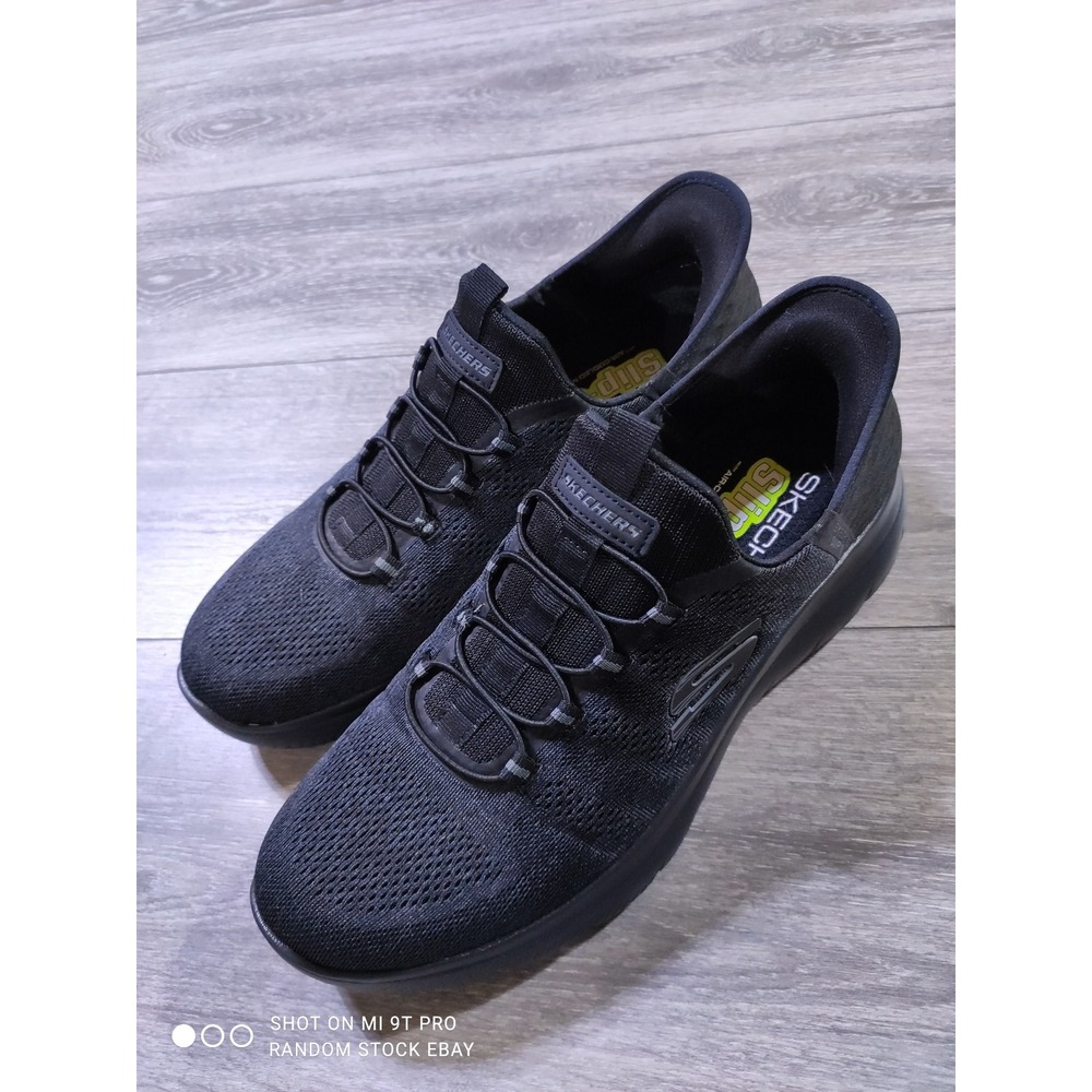 Skechers Slip-ins Summits Key Pace 11 Black Sneakers Walking Shoes Mens